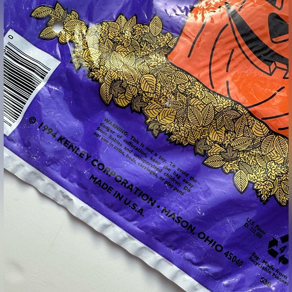 Halloween 1994 Giant Pumpkids Pumpkin Jack-O-Lantern Lawn Yard Bag 42โx58โ NIP - Picture 4 of 5
